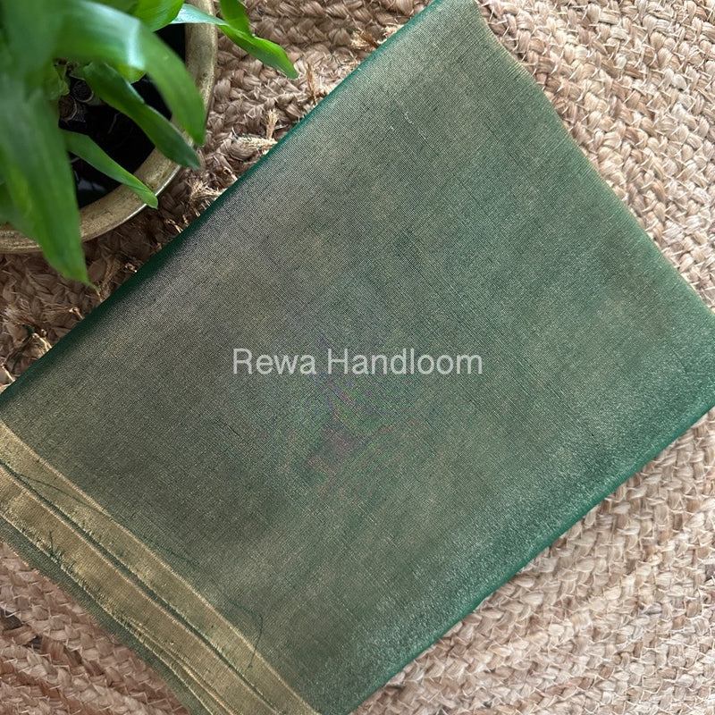 Maheshwari Green Tissue Saree TS039