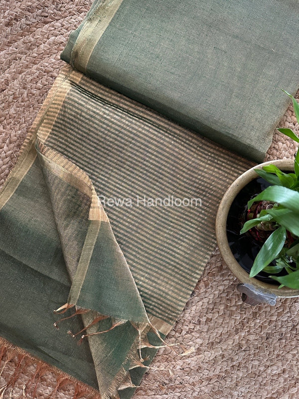 Maheshwari Green Tissue Saree TS039