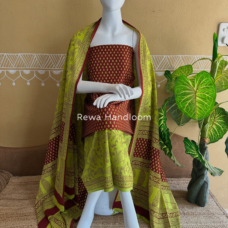  Bagh Print Cotton Suit