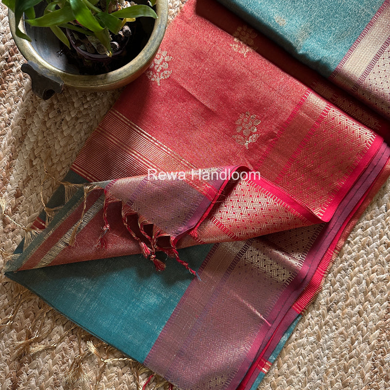 Maheshwari Tissue Butti Saree