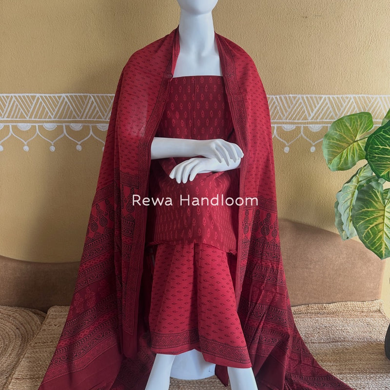  Bagh Print Cotton Suit