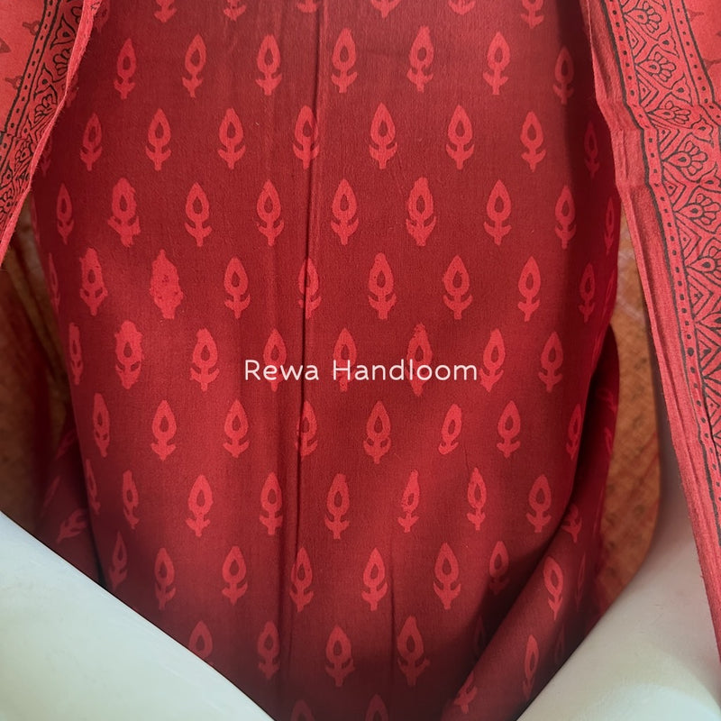 Red Bagh Print Cotton Suit BGCSJ029