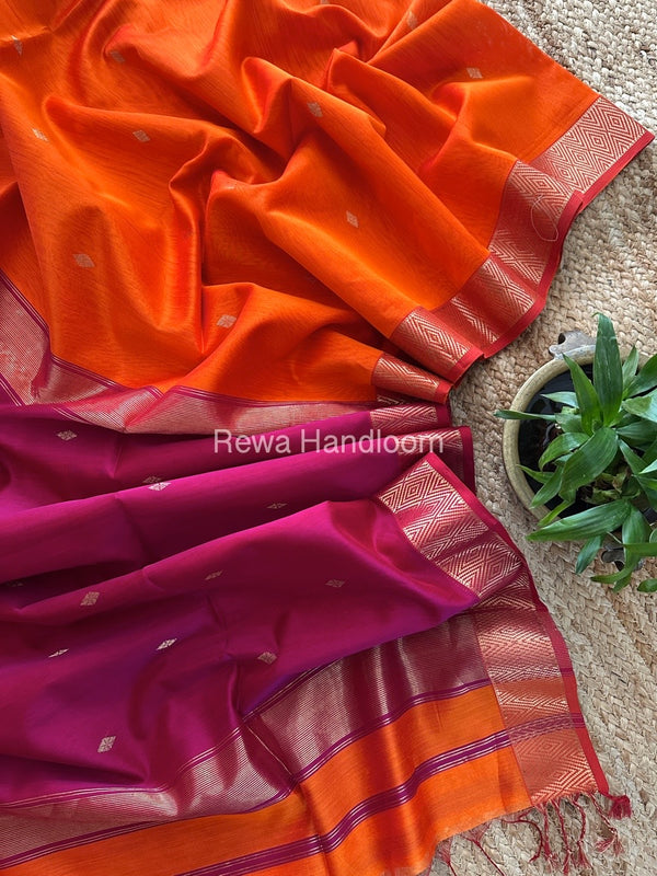 Famous Nayanthara Zari Butti Maheshwari Saree