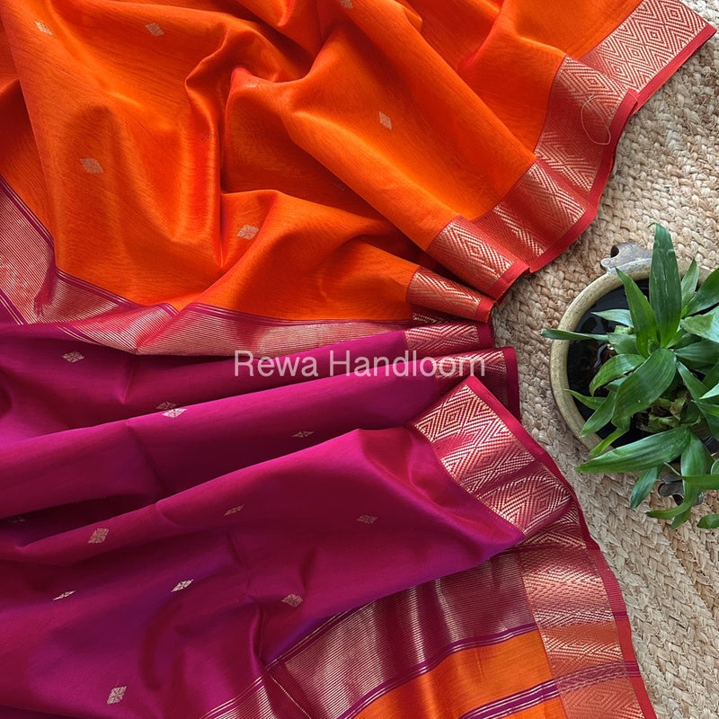 Famous Nayanthara Zari Butti Maheshwari Saree