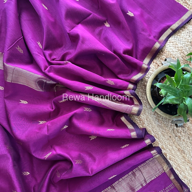 Zari Butti Maheshwari Saree
