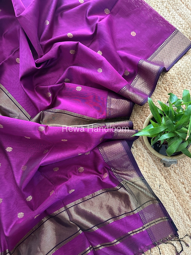 Maheshwari Zari Skirt Butti Saree