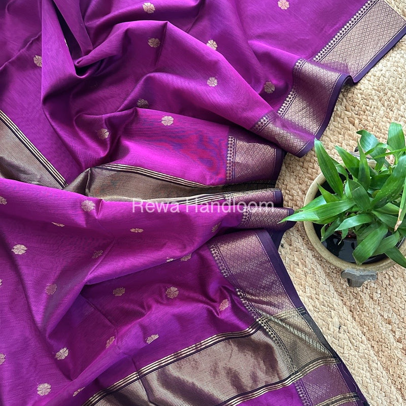 Maheshwari Zari Skirt Butti Saree