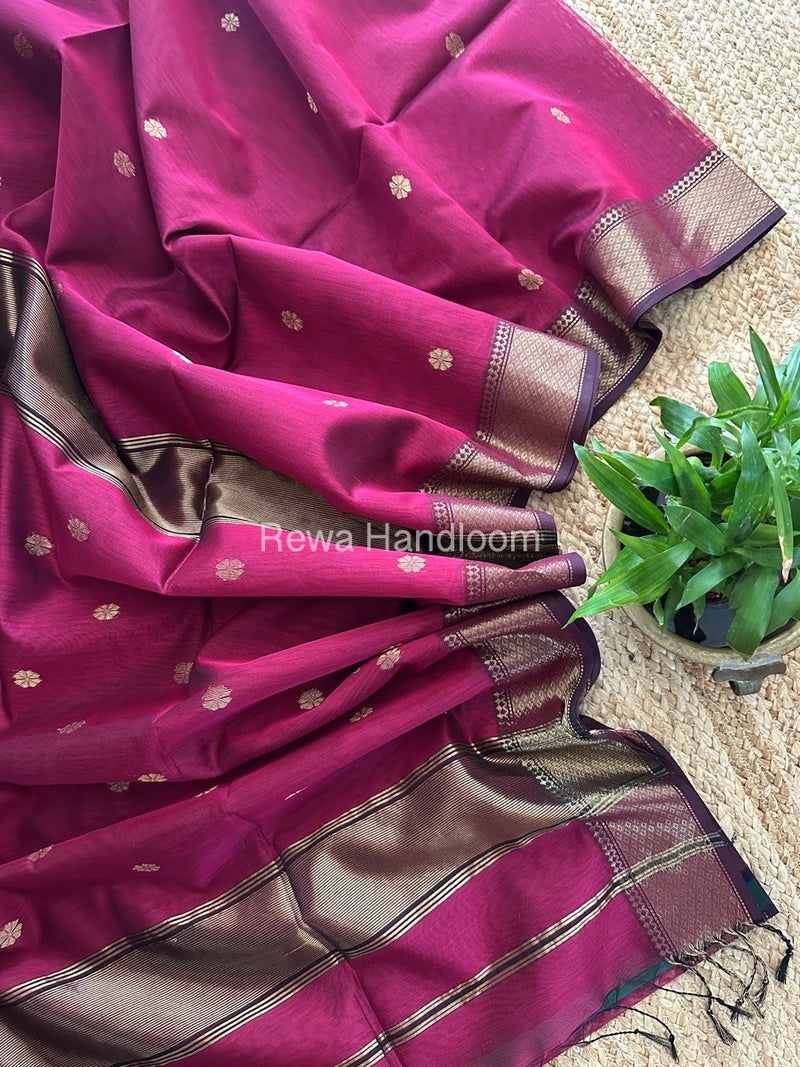 Maheshwari Zari Skirt Butti Saree