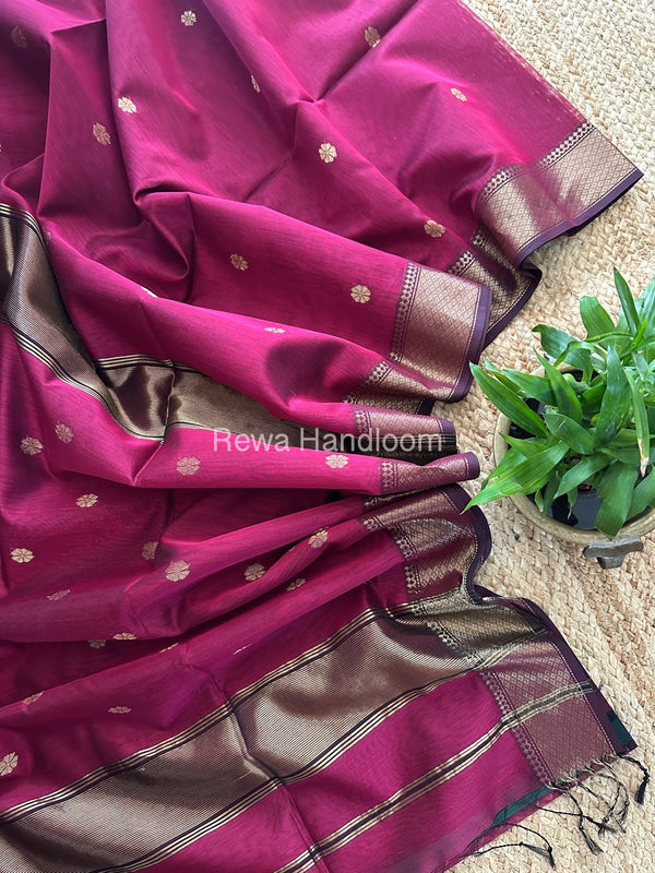 Maheshwari Zari Skirt Butti Saree