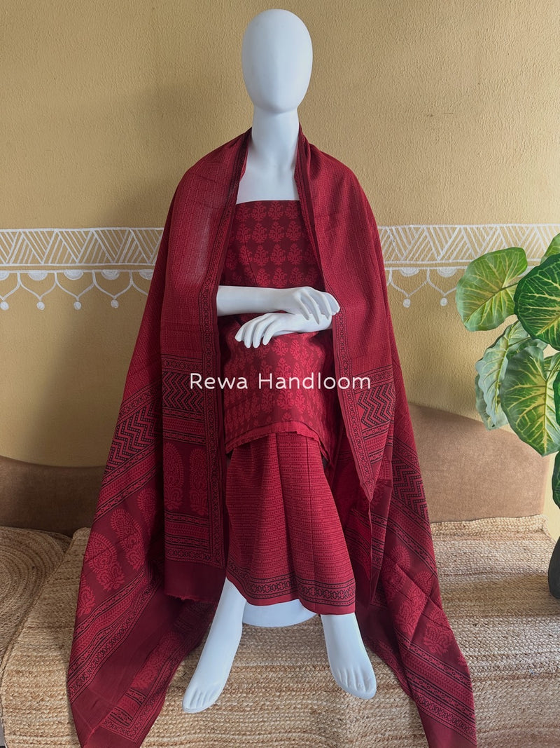  Bagh Print Cotton Suit