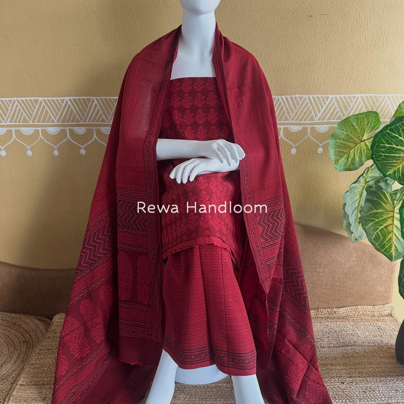  Bagh Print Cotton Suit