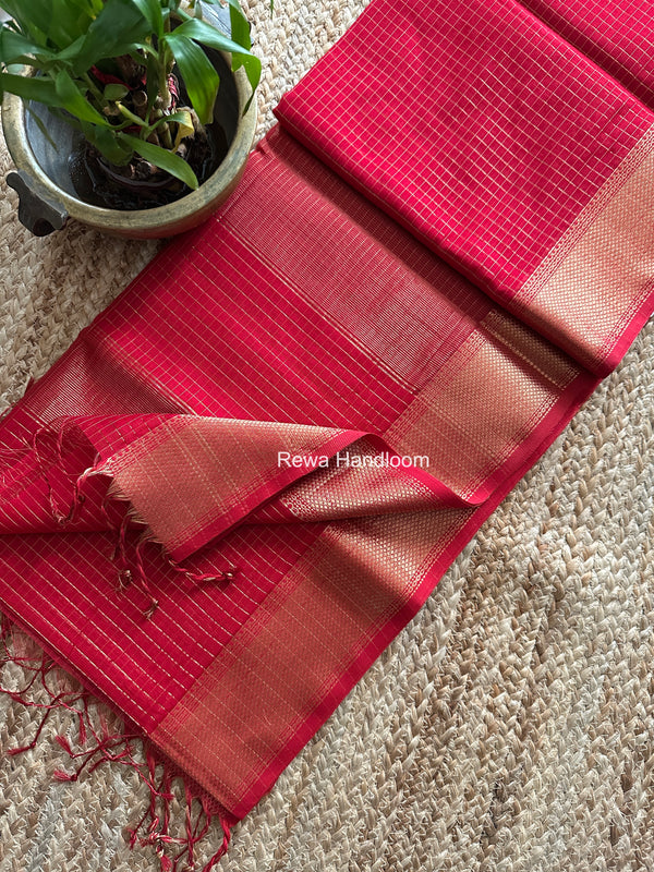 Maheshwari Zari Checks Saree
