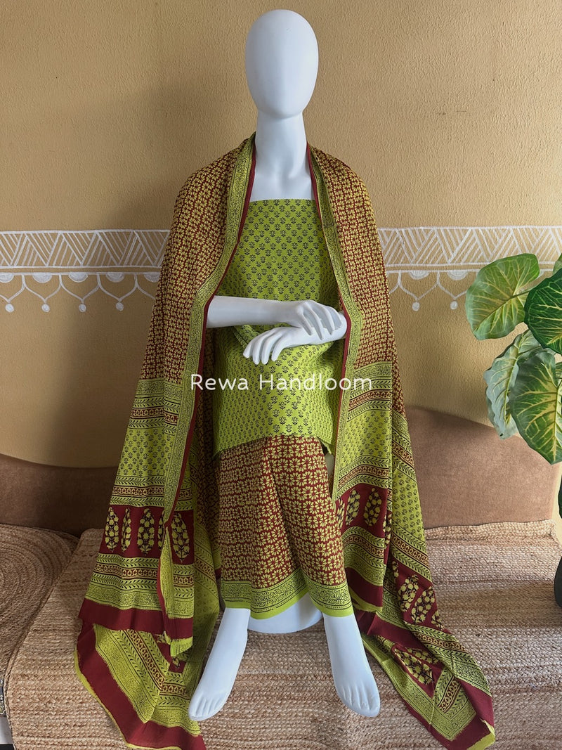  Bagh Print Cotton Suit