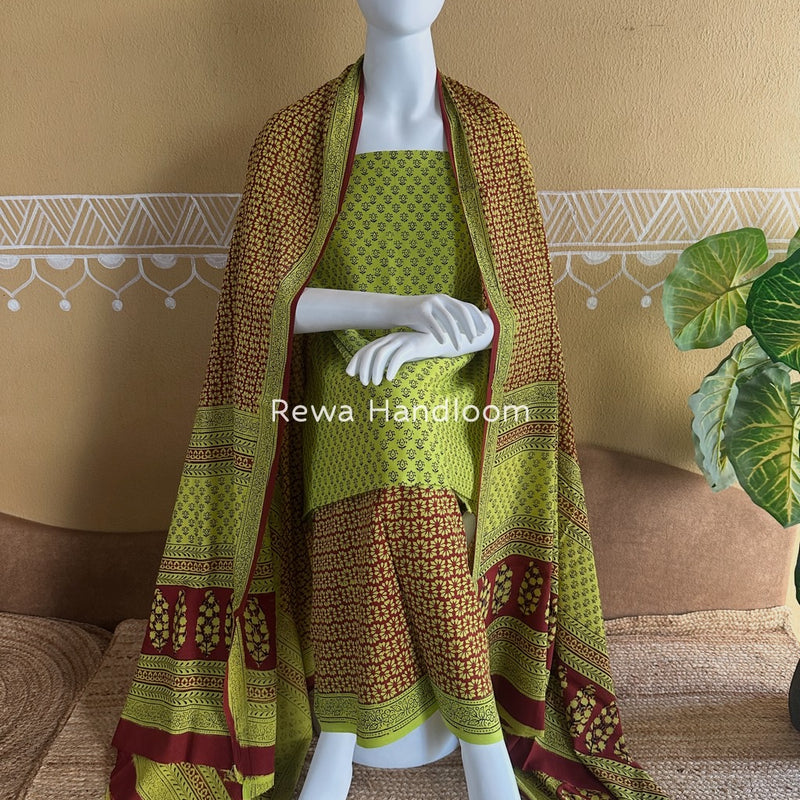 Bagh Print Cotton Suit