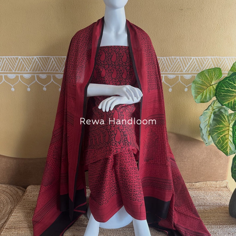  Bagh Print Cotton Suit