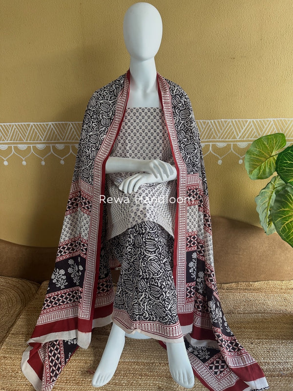  Bagh Print Cotton Suit