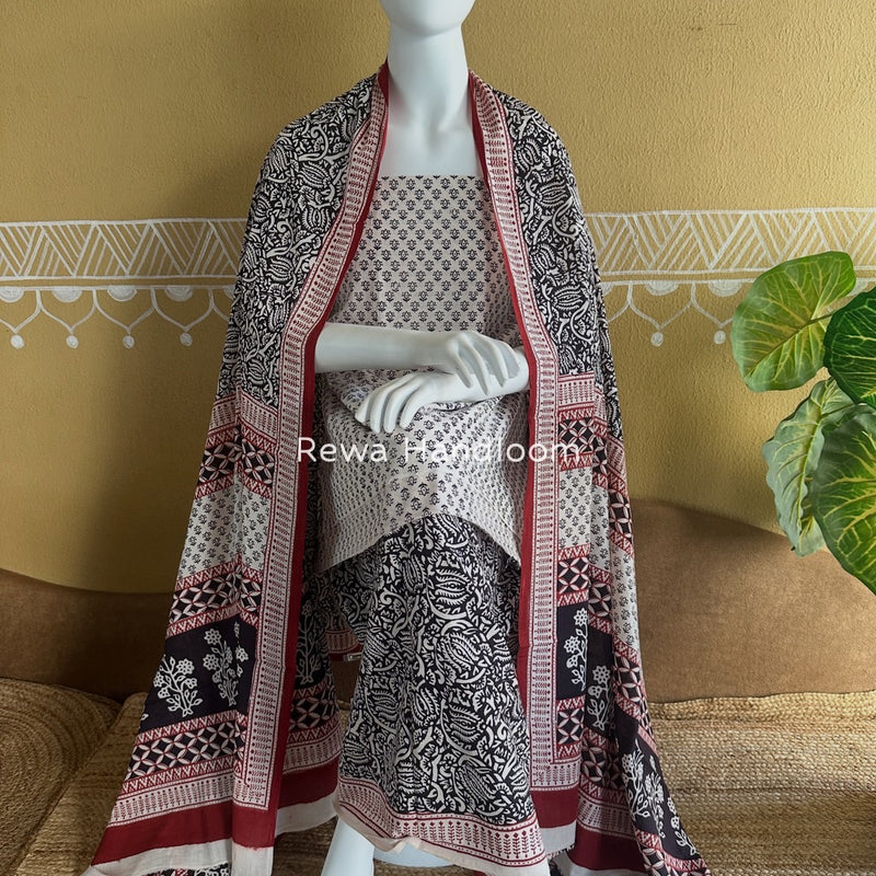  Bagh Print Cotton Suit