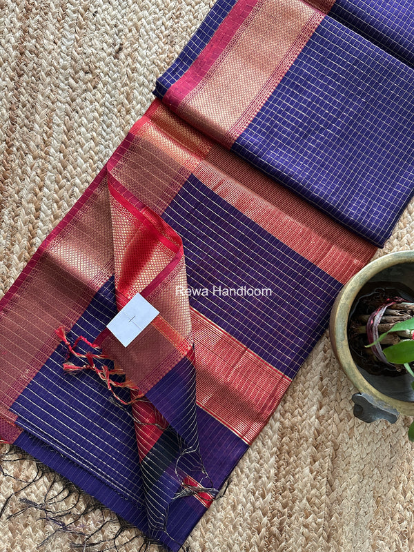 Maheshwari Zari Checks Saree