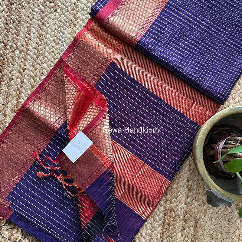 Maheshwari Zari Checks Saree