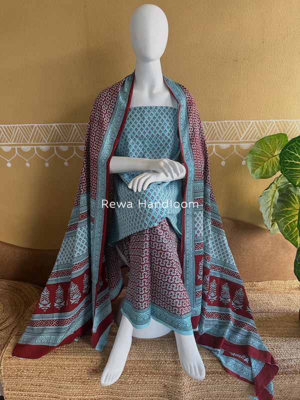  Bagh Print Cotton Suit
