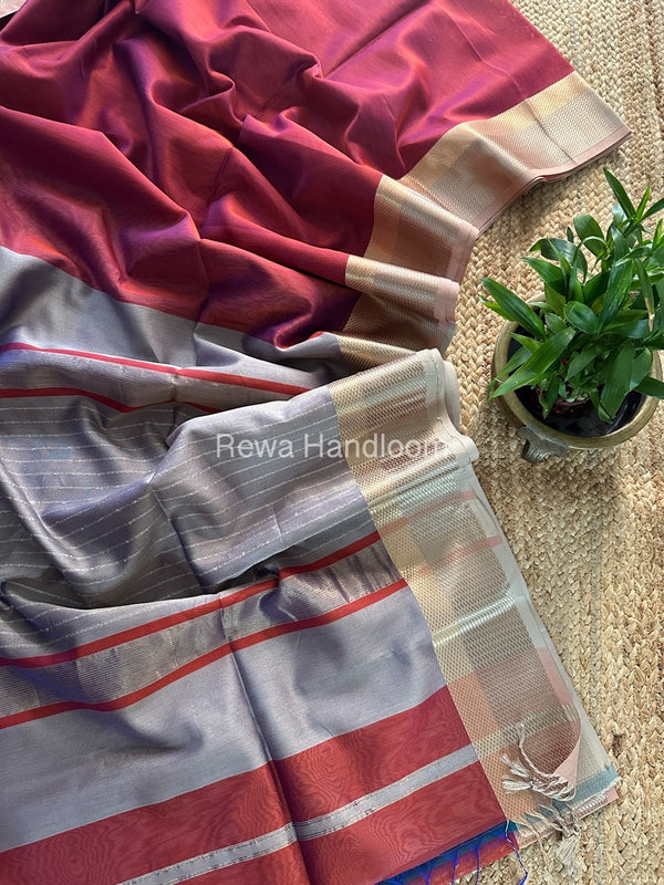 Maheshwari Resham Thread Border Saree