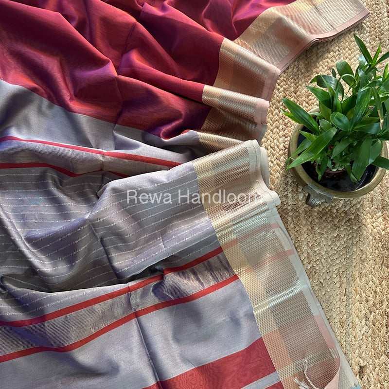 Maheshwari Resham Thread Border Saree