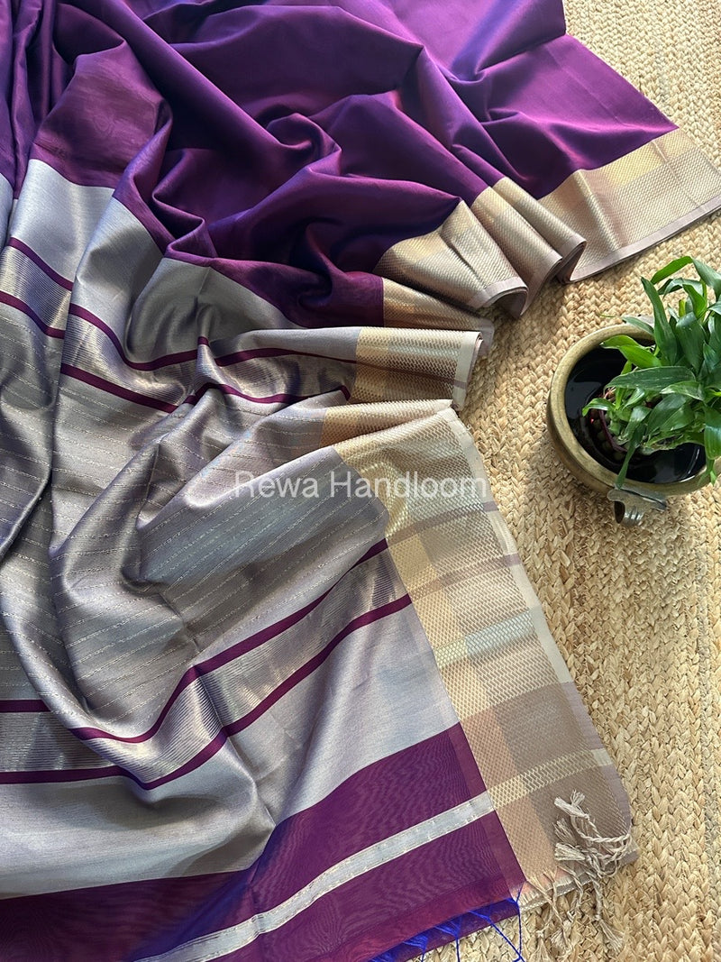 Maheshwari Resham Thread Border Saree