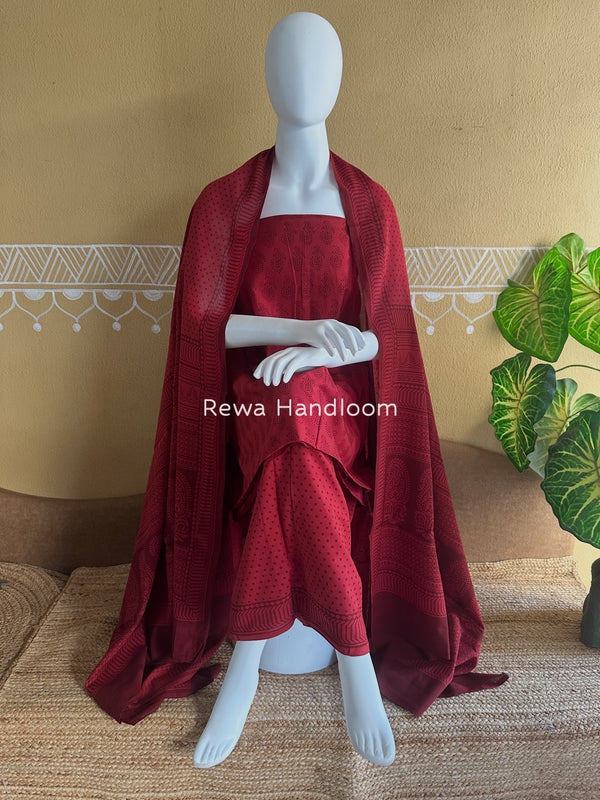  Bagh Print Cotton Suit