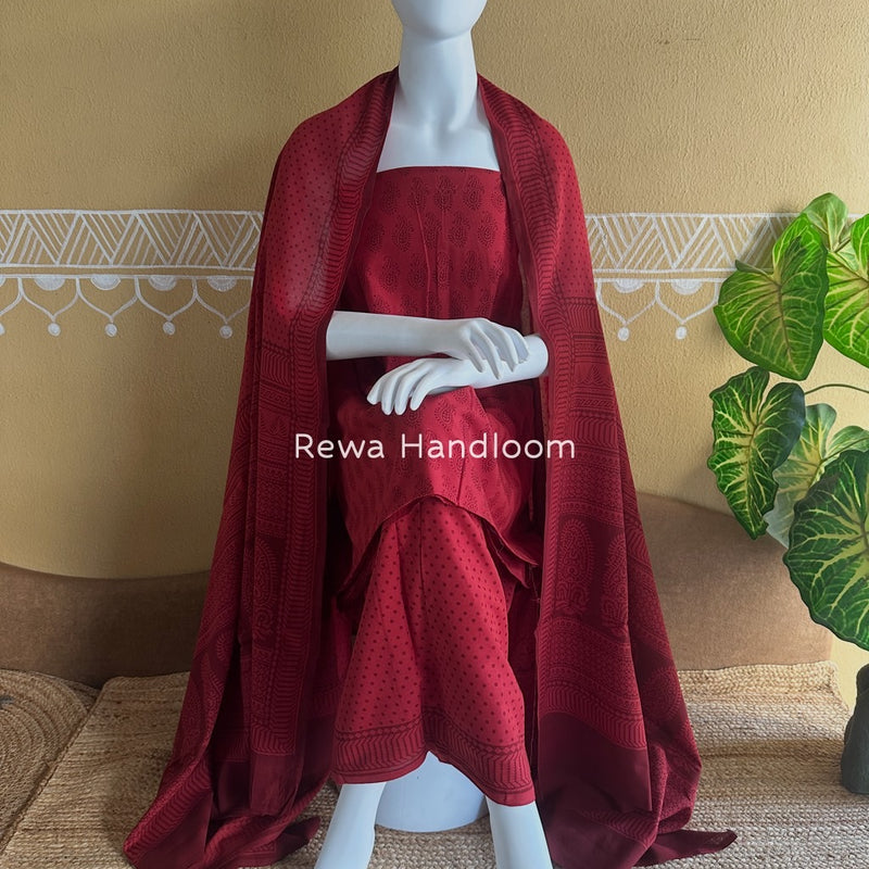  Bagh Print Cotton Suit