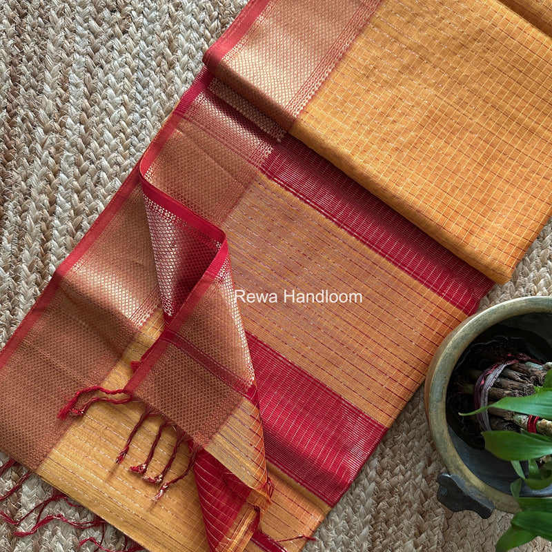 Maheshwari Zari Checks Saree