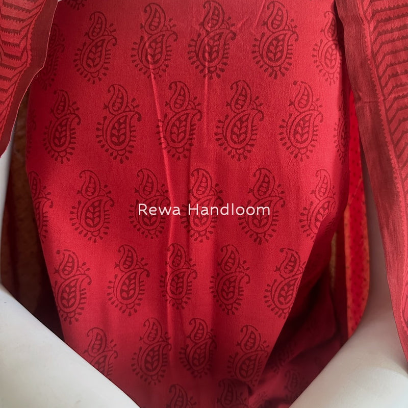 Red Bagh Print Cotton Suit BGCSJ062