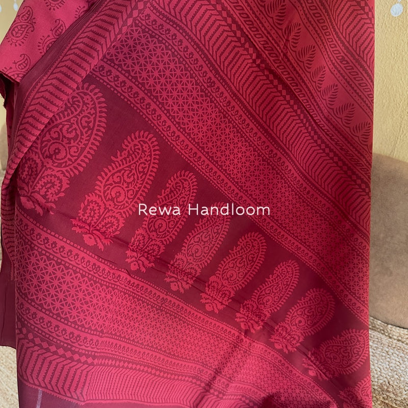 Red Bagh Print Cotton Suit BGCSJ062