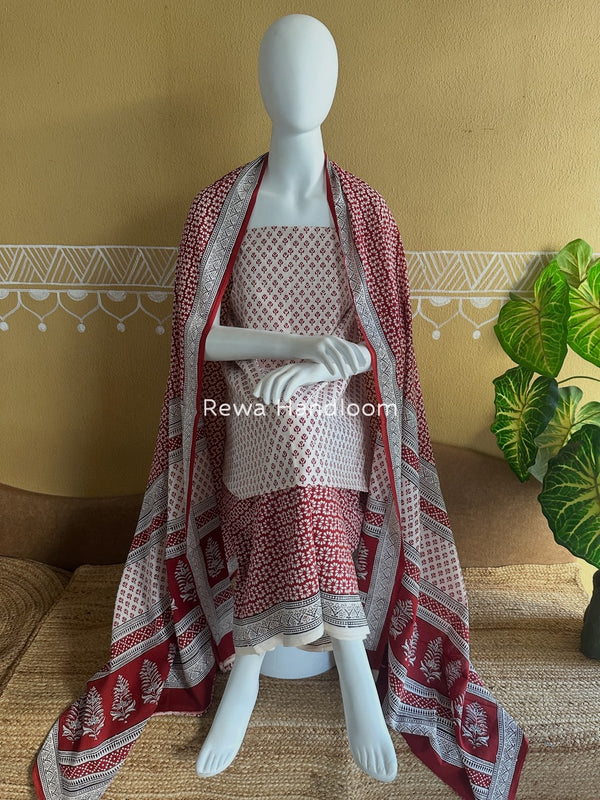  Bagh Print Cotton Suit