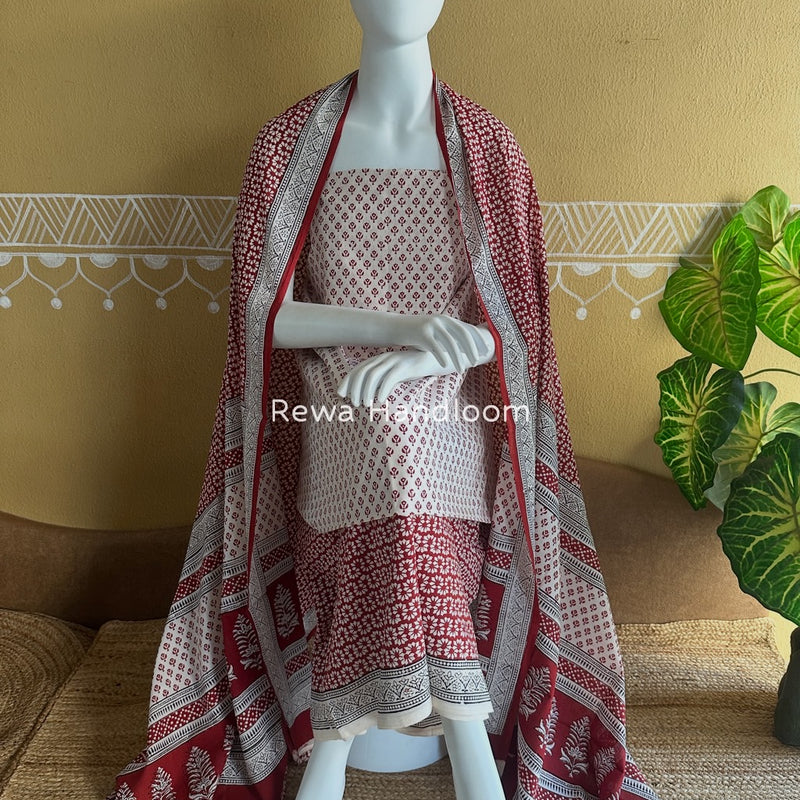  Bagh Print Cotton Suit