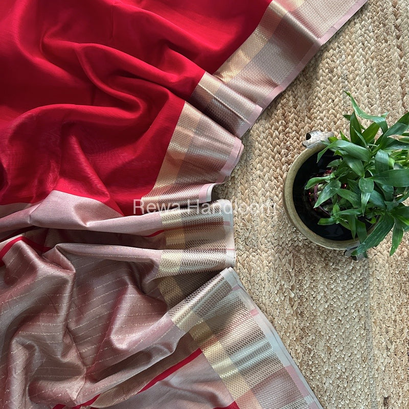 Maheshwari Resham Thread Border Saree