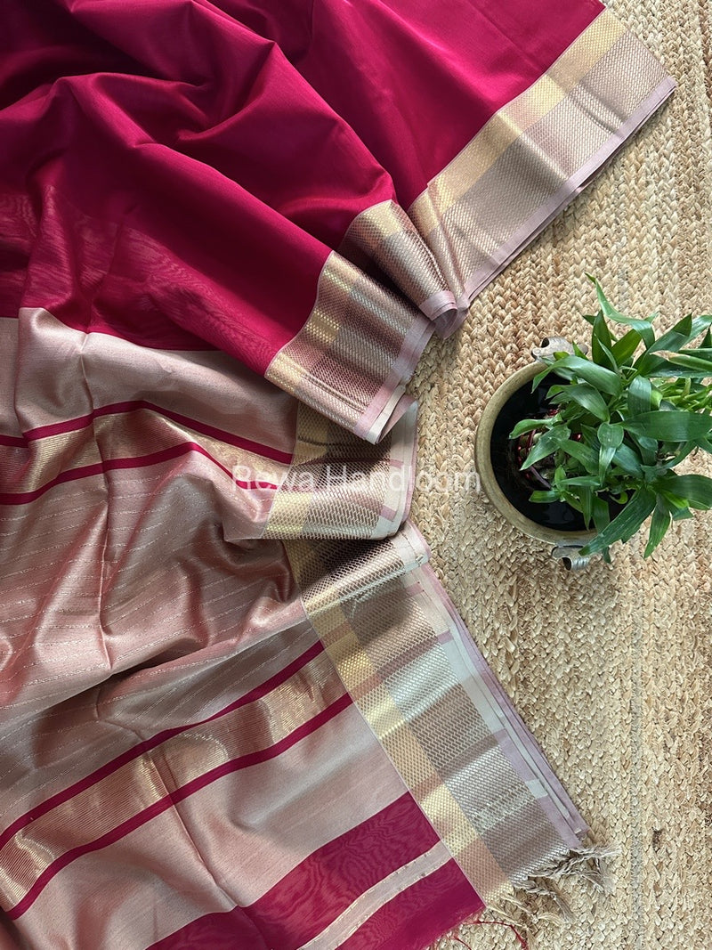 Maheshwari Resham Thread Border Saree