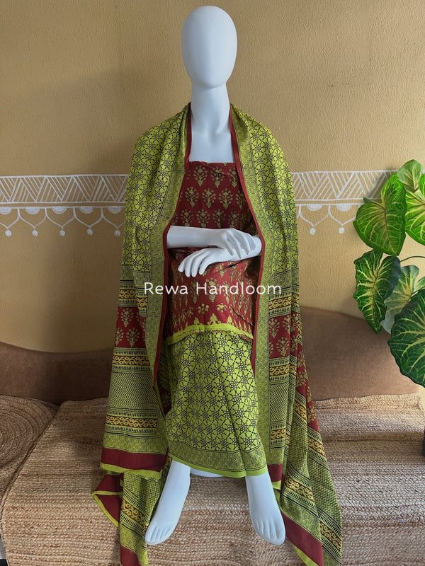  Bagh Print Cotton Suit