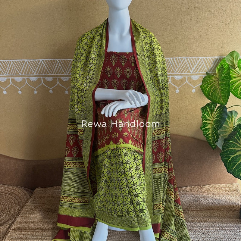  Bagh Print Cotton Suit