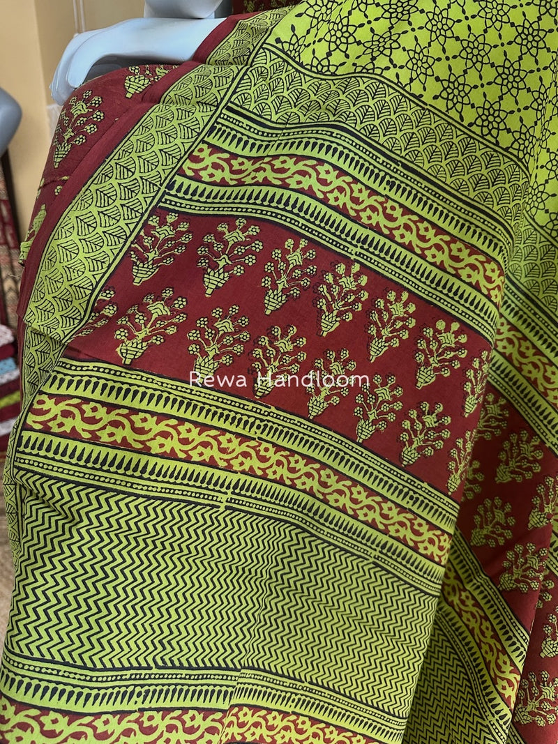 Red-Yellow Bagh Print Cotton Suit BGCSJ063