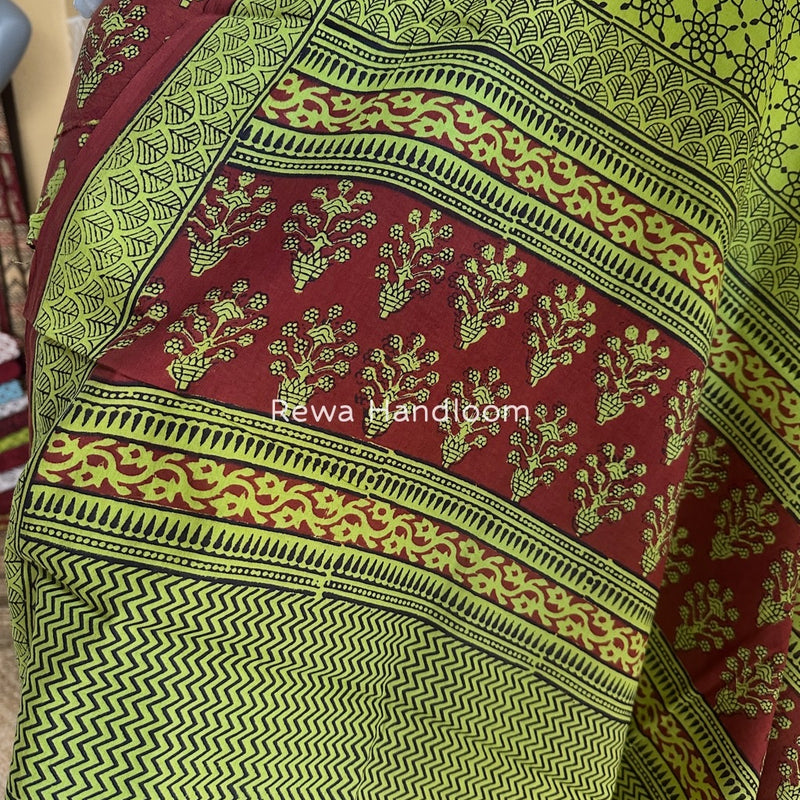Red-Yellow Bagh Print Cotton Suit BGCSJ063