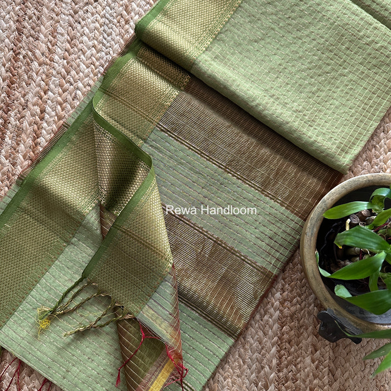 Maheshwari  Zari Checks Saree