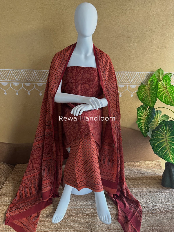  Bagh Print Cotton Suit