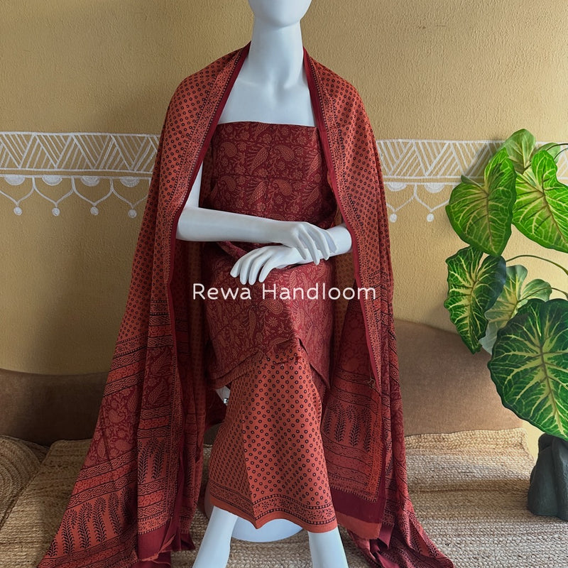  Bagh Print Cotton Suit