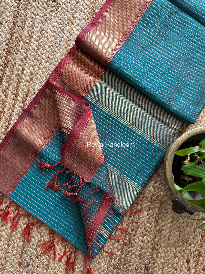Maheshwari Zari Checks Saree