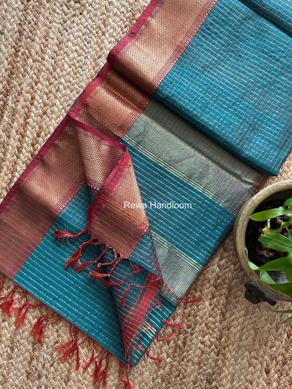 Maheshwari Zari Checks Saree
