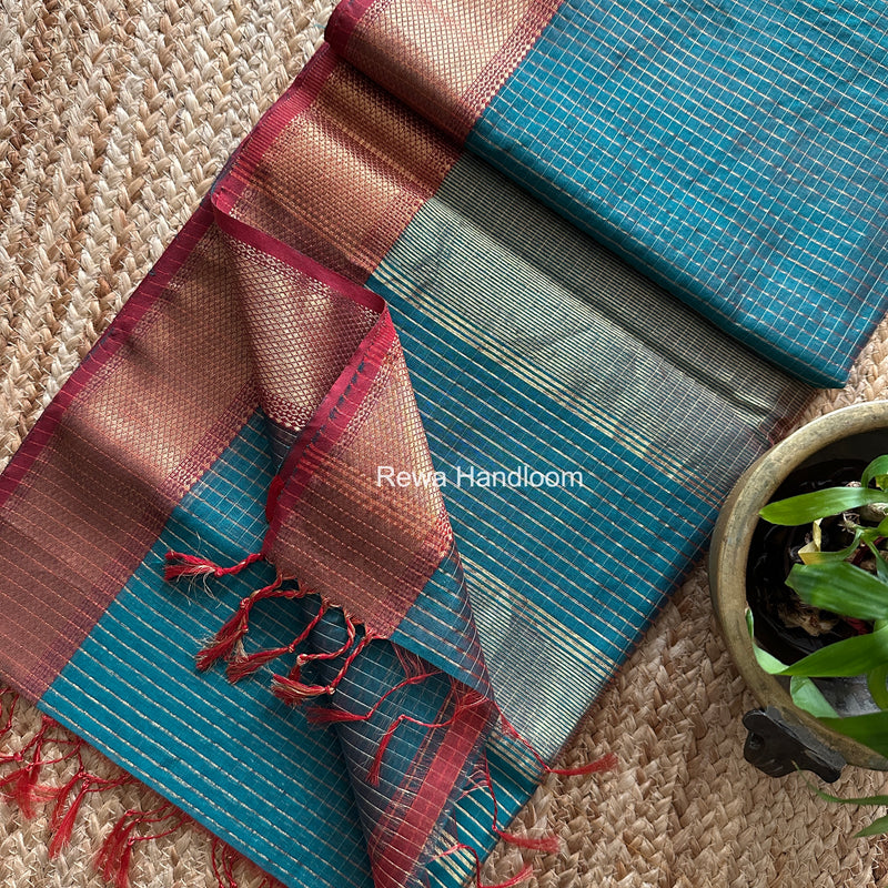 Maheshwari Zari Checks Saree
