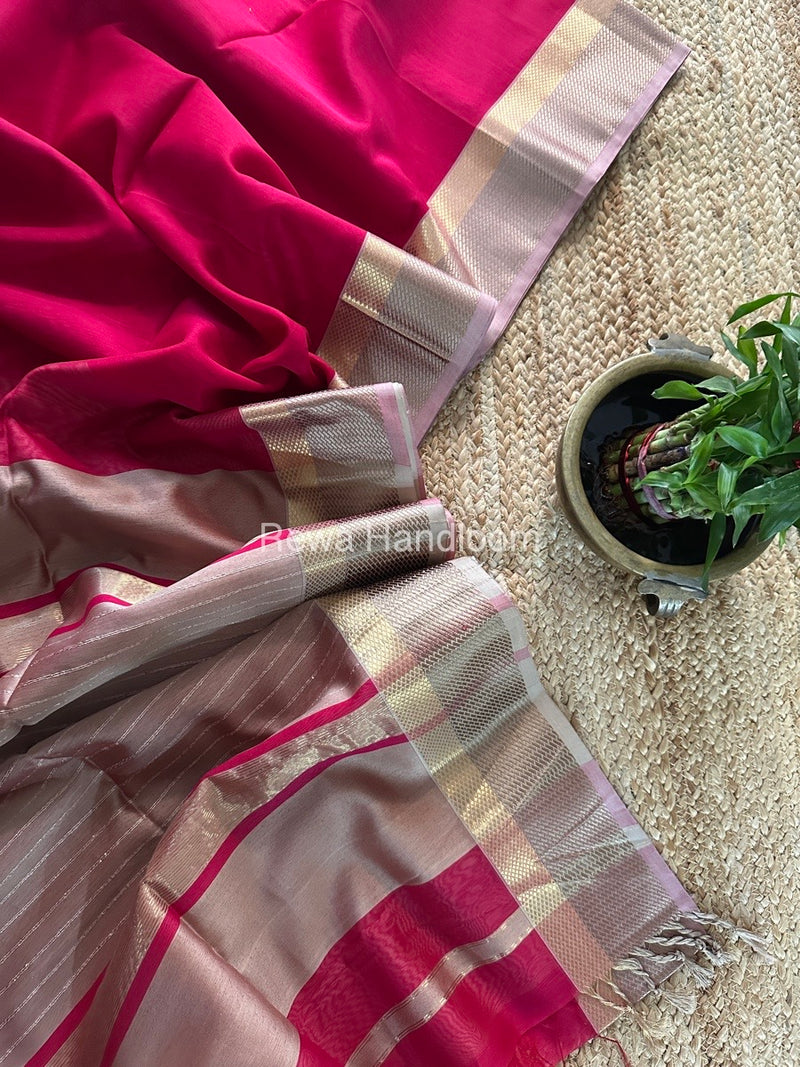 Maheshwari Resham Thread Border Saree