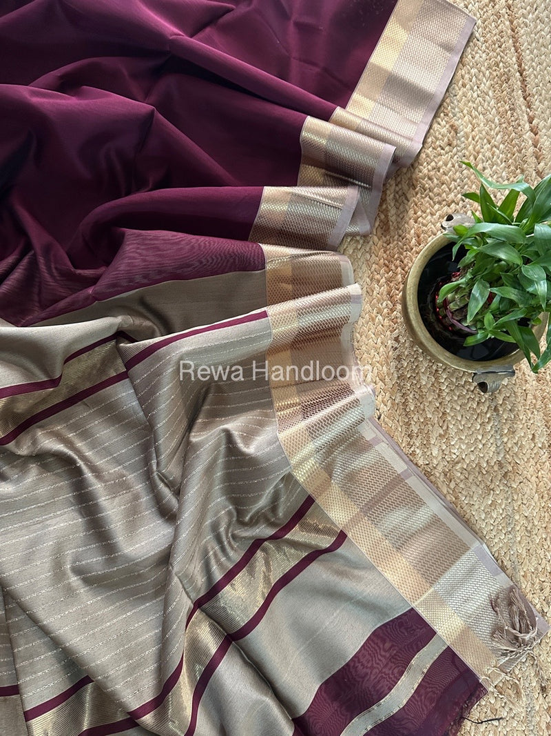 Maheshwari Resham Thread Border Saree