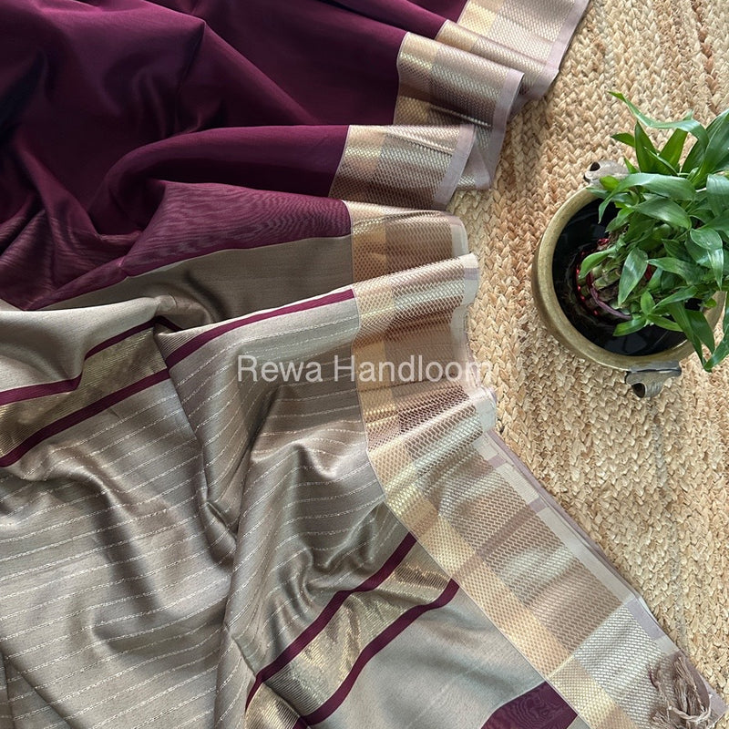 Maheshwari Resham Thread Border Saree