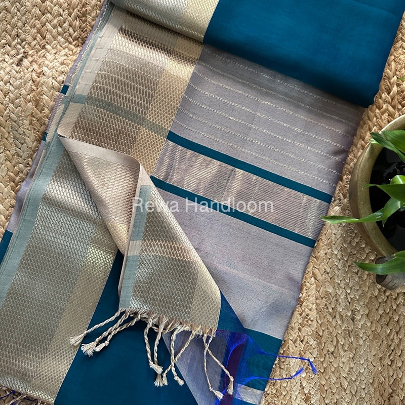 Maheshwari Morpankhi Resham Thread Border Saree RTS064